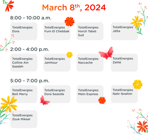 Women's day Schedule